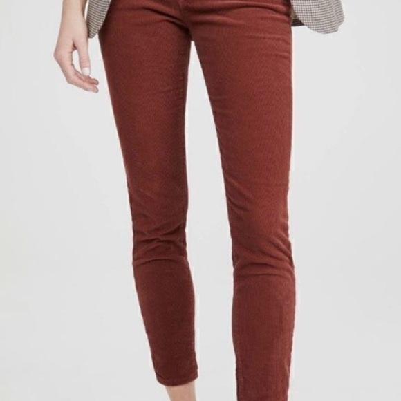 Edwin Pixie 9" Midrise Skinny Corduroy Pants Color is Spice Size 29 NWT - Picture 4 of 8
